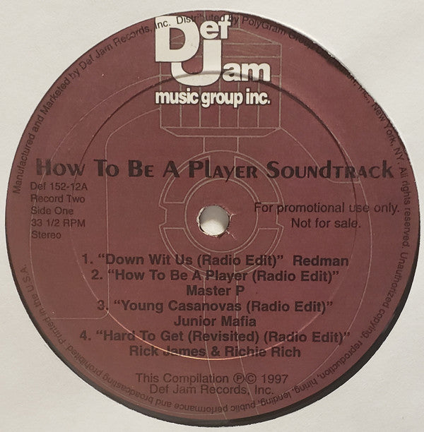 Various - Def Jam's How To Be A Player Soundtrack (2xLP, Comp, Promo, Gat)  (VG+)