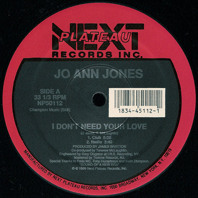 Jo Ann Jones : I Don't Need Your Love (12