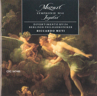 Mozart*, Berliner Philharmoniker, Riccardo Muti : Symphonie No. 41 'Jupiter'. Divertimento KV 136. (CD, Album, Club)