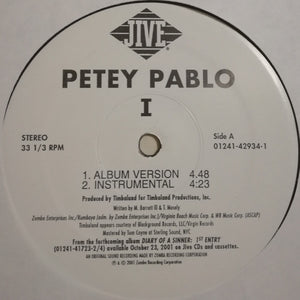 Petey Pablo : I (12", Single)