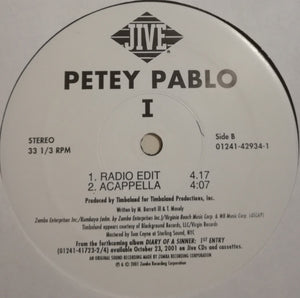 Petey Pablo : I (12", Single)
