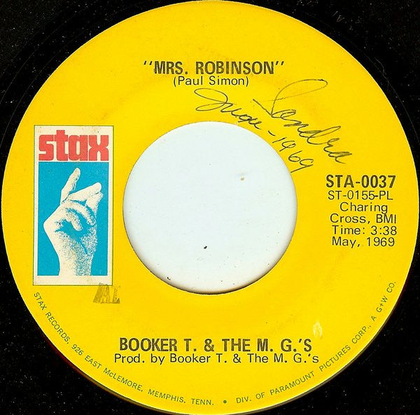 Booker T. & The M.G.'s* : Mrs. Robinson (7