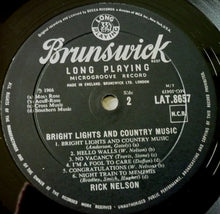 Load image into Gallery viewer, Rick Nelson* : Bright Lights And Country Music (LP, Album, Mono)