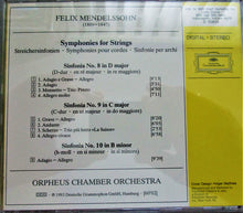 Load image into Gallery viewer, Felix Mendelssohn-Bartholdy : Symphonies For Strings NO.8, NO.9, NO.10 (CD, Album, Club)
