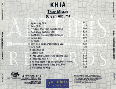 Khia : Thug Misses (Clean Album) (CD, Album, Promo, Cle)