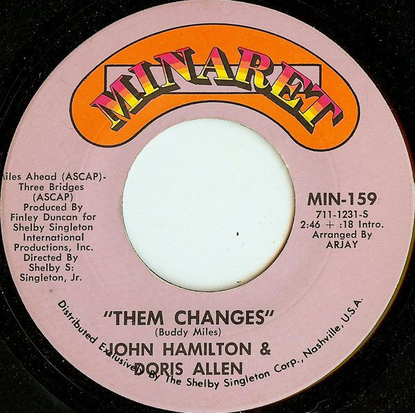Big John Hamilton & Doris Allen : Them Changes / Bright Star (7
