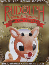 Load image into Gallery viewer, Rudolph The Red Nosed Reindeer DVD 50th Anniversary w/ Collectible Storybook