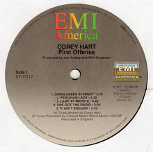 Load image into Gallery viewer, Corey Hart : First Offense (LP, Album, Jac)