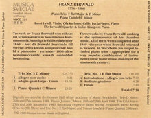 Load image into Gallery viewer, Franz Berwald, Bernt Lysell, Ola Karlsson, Lucia Negro, Stefan Lindgren (3), Berwaldkvartetten : Piano Trio Ess-dur &amp; D-moll &amp; Pianokvintett C-moll (CD, Album)