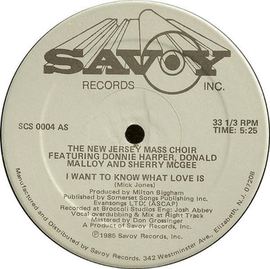 The New Jersey Mass Choir : I Want To Know What Love Is (12