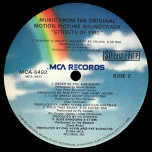 Load image into Gallery viewer, Various : Streets Of Fire - Music From The Original Motion Picture Soundtrack (LP, Comp)