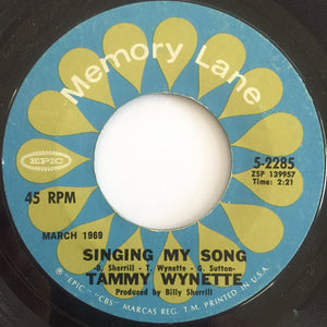 Tammy Wynette : ‎D-I-V-O-R-C-E / Singing My Song (7")