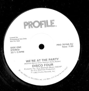 Disco Four : We're At The Party (12", Promo)