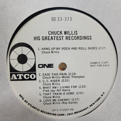 Chuck Willis : His Greatest Recordings (LP, Comp, Mono, Promo)