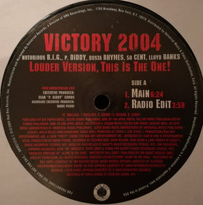 Notorious B.I.G., P. Diddy, Busta Rhymes, 50 Cent & Lloyd Banks : Victory 2004 (12", Promo)