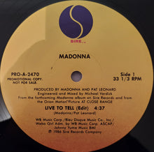 Load image into Gallery viewer, Madonna : Live To Tell (12&quot;, Promo)