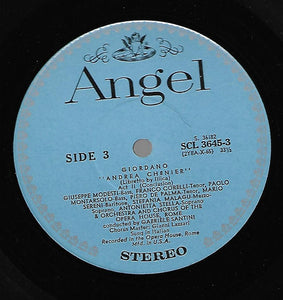 Paolo Pedani, Mario Sereni, Antonietta Stella, Luciana Moneta, Stefania Malagù, Dino Mantovani, Piero De Palma, Franco Corelli, Gabriele Santini (2) : Giordano: "Andrea Chénier" (3xLP + Box)