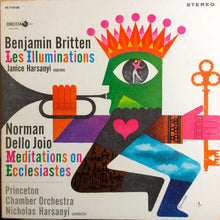 Load image into Gallery viewer, Benjamin Britten / Norman Dello Joio, Princeton Chamber Orchestra conducted by Nicholas Harsanyi : Les Illuminations, Op. 18 / Meditations On Ecclesiastes (LP, Album)