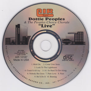 Dottie Peoples & The Peoples Choice Chorale : Live At Salem Baptist Church (CD, Album, Club, RE)