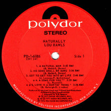 Load image into Gallery viewer, Lou Rawls : Naturally (LP, Album)