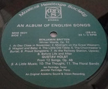 Load image into Gallery viewer, Benjamin Britten - Gustav Holst - Ivor Gurney - Roger Quilter - Geoffrey Bush - Peter Warlock : An Album of English Songs (LP, Album)