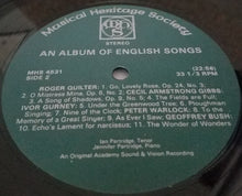 Load image into Gallery viewer, Benjamin Britten - Gustav Holst - Ivor Gurney - Roger Quilter - Geoffrey Bush - Peter Warlock : An Album of English Songs (LP, Album)