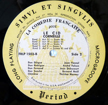 Load image into Gallery viewer, Comédie-Française : Le Cid De Corneille (LP, Album)