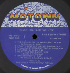 The Temptations : Meet The Temptations (LP, Album, RE)