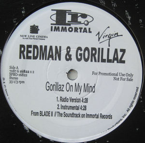 Redman & Gorillaz : Gorillaz On My Mind (12", Promo)