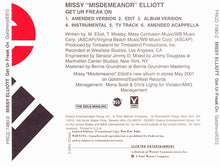 Load image into Gallery viewer, Missy “Misdemeanor” Elliott* : Get Ur Freak On (CD, Single, Ltd, Promo)