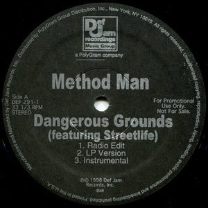 Method Man : Dangerous Grounds (12", Single, Promo)