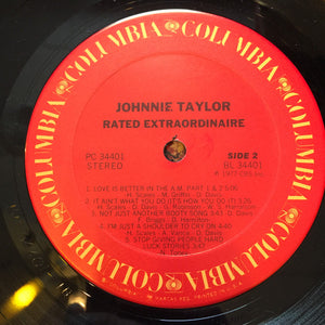 Johnnie Taylor : Rated Extraordinaire (LP, Album, Ter)