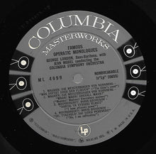 Load image into Gallery viewer, George London (2), Jean Morel, Columbia Symphony Orchestra : Famous Operatic Monologues (LP, Album)