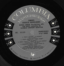 Load image into Gallery viewer, George London (2), Jean Morel, Columbia Symphony Orchestra : Famous Operatic Monologues (LP, Album)