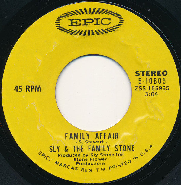 Sly & The Family Stone : Family Affair / Luv N' Haight (7