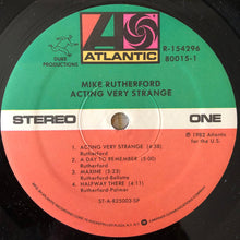 Load image into Gallery viewer, Mike Rutherford : Acting Very Strange (LP, Album, Club)