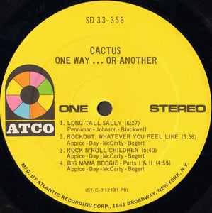 Cactus (3) : One Way...Or Another (LP, Album, PR;)