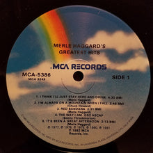 Load image into Gallery viewer, Merle Haggard : Merle Haggard's Greatest Hits (LP, Comp, Glo)