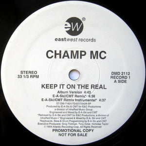 Champ MC : Keep It On The Real (2x12", Promo)