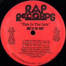 Load image into Gallery viewer, MC&#39;s Of Rap : This Is The Jam (12&quot;)