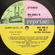 Load image into Gallery viewer, Sammy Davis Jr. : Sammy Davis Jr Sings What Kind Of Fool Am I (And Other Show-Stoppers) (LP, Album, RE, Pit)