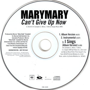 Mary Mary : Can't Give Up Now (CD, Single, Promo)