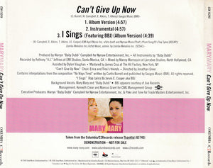 Mary Mary : Can't Give Up Now (CD, Single, Promo)