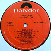 Load image into Gallery viewer, Princess : All For Love (LP, Album)