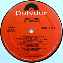 Load image into Gallery viewer, Princess : All For Love (LP, Album)