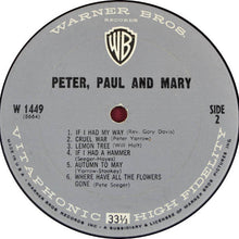 Load image into Gallery viewer, Peter, Paul &amp; Mary : Peter, Paul And Mary (LP, Album, Mono)