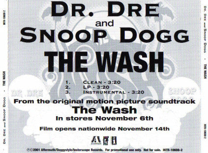 Dr. Dre And Snoop Dogg : The Wash (CD, Single, Promo)