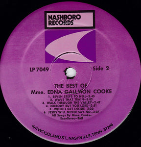 Mme. Edna Gallmon Cooke* : Memorial Album (LP, Comp)