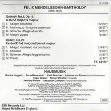 Load image into Gallery viewer, Mendelssohn* – Hausmusik* : Oktett • Quintett No. 1 (CD, Club)