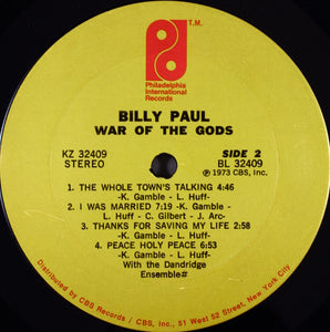 Billy Paul : War Of The Gods (LP, Album, Ter)